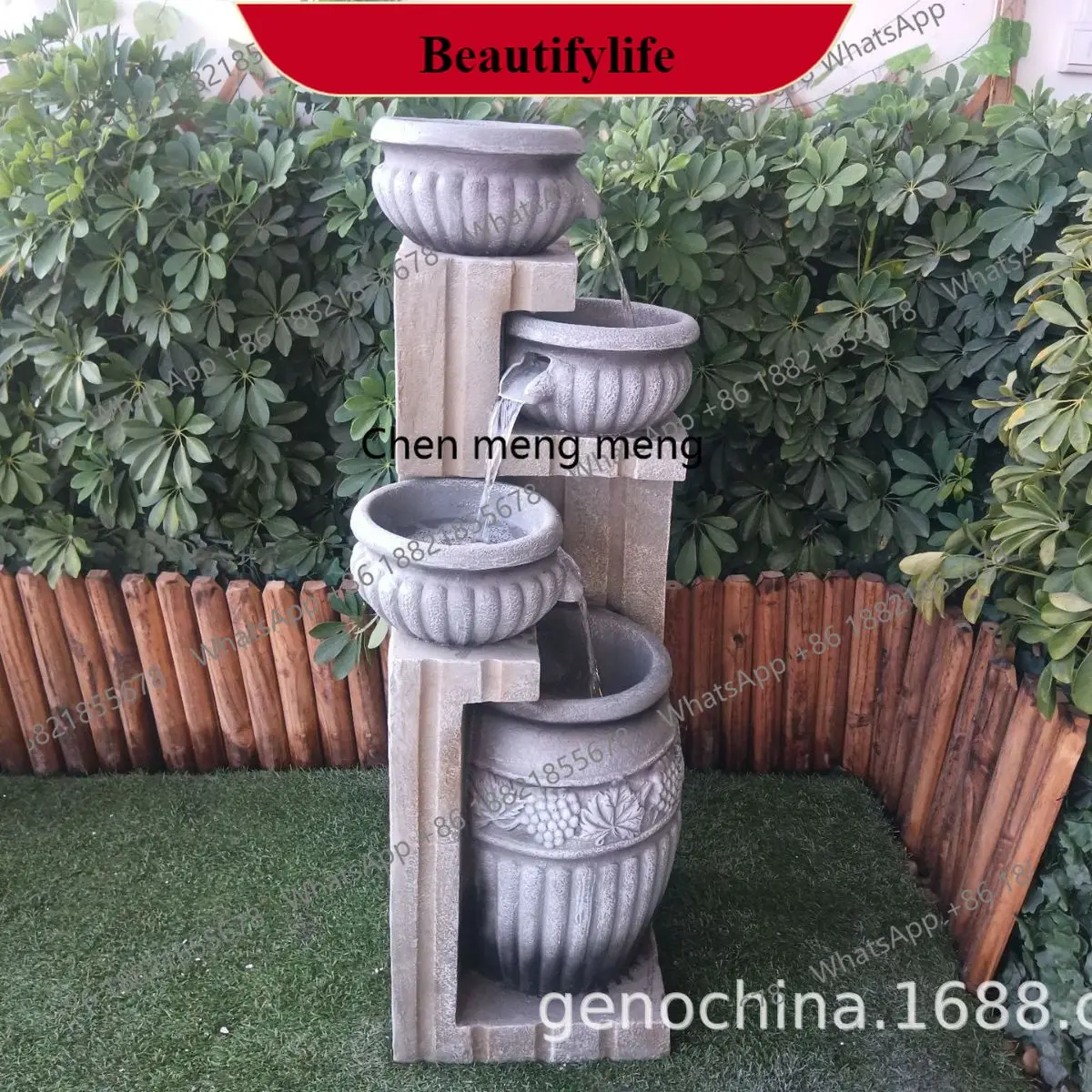 น้ำพุตกแต่งสวน G153 สำหรับตกแต่งภูมิทัศน์กลางแจ้ง