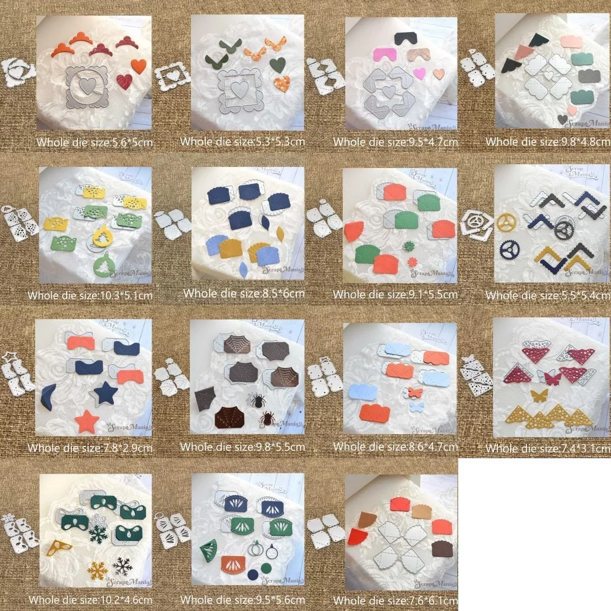 XLDesign Craft Metal Cutting Die cut dies 15 kinds Photo corners scrapbook Album Paper Card Craft Embossing die cuts