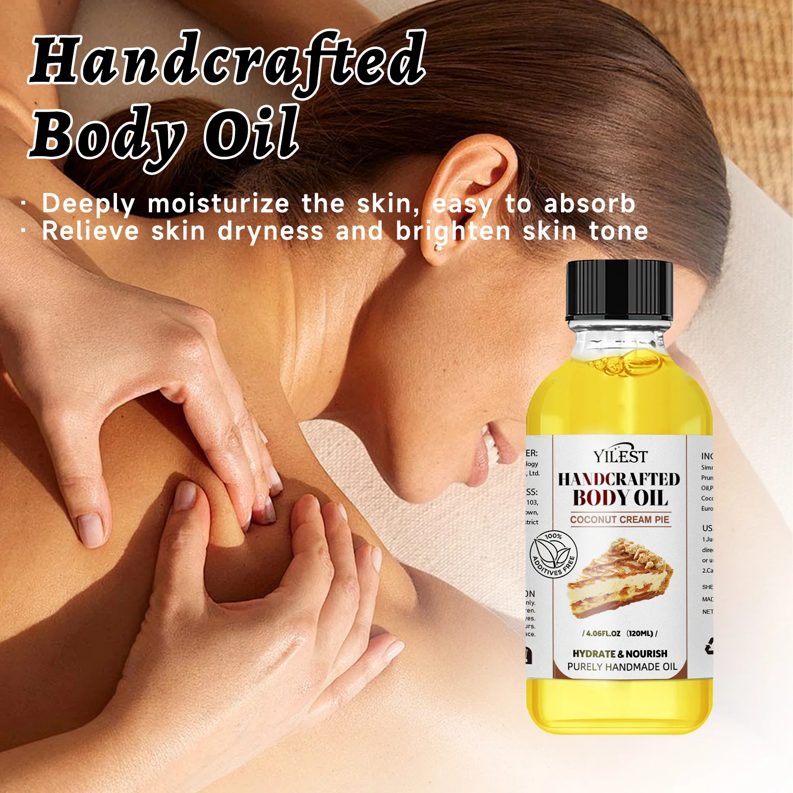 

YILEST Кокосовый крем-масло для тела с ароматом пирога - 120 мл глубокого увлажнения, осветление тусклой кожи, все типы кожи, натуральные растительные масла для ухода за кожей