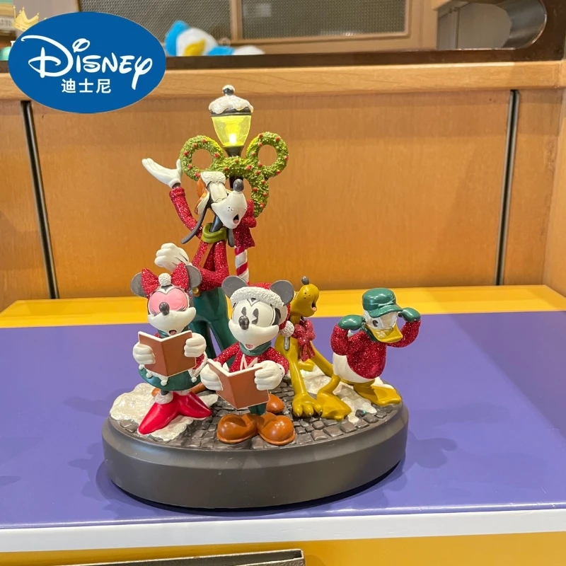 

Original Shanghai Disney cartoon Mickey Minnie Donald Duck Christmas ornaments Figurine gifts collection Christmas Gift