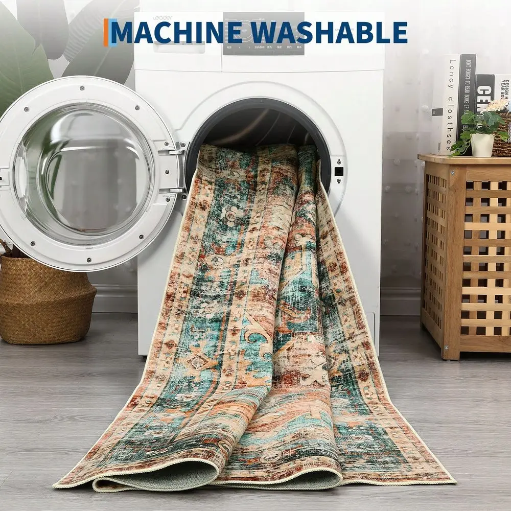 

Printed Area Rug Machine Washable Area Rug Low Pile NonSlip Rug Large Size Indoor Decorative Rug For Living Room Office Laundry