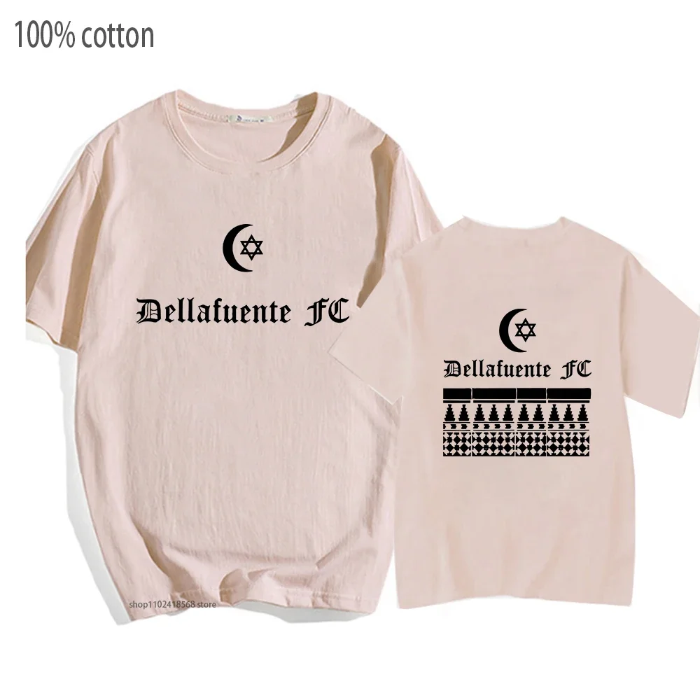 Dellafuente FC 티셔츠 Corales 티셔츠 남성용 반팔 티셔츠 하라주쿠 유니섹스 패션 의류 100% Cotton Woemn Cartoon Shirts