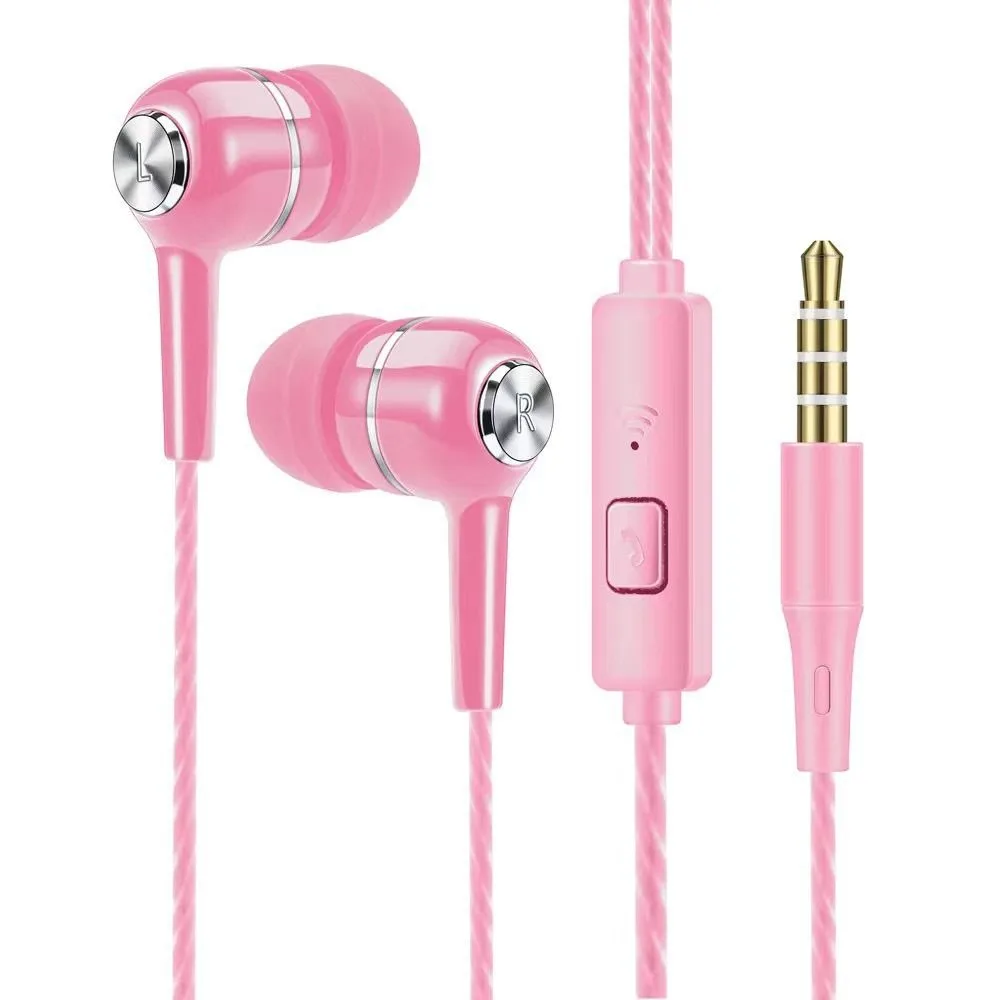 3.5mm Wired Headphones With Bass Earbuds Stereo Earphone Music Sport Gaming Headset With mic For Xiaomi IPhone Huawei Samsung