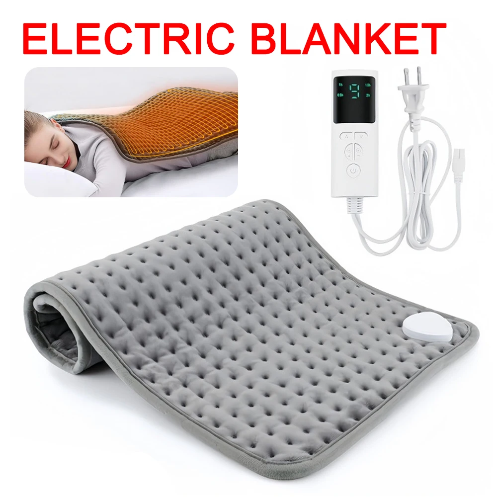 

60 x 30cm Electric Heating Blanket 75W Soft Fabric Heating Pad 5 Gears Body Abdomen Back Winter Warmer Blanket Heating Mat