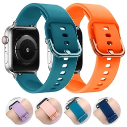 Silicone Strap For Apple Watch bands 45mm 44mm 49mm 40mm 41mm 42mm Sport bracelet correa iWatch Series SE 9 8 7 6 5 3 4 Ultra 2