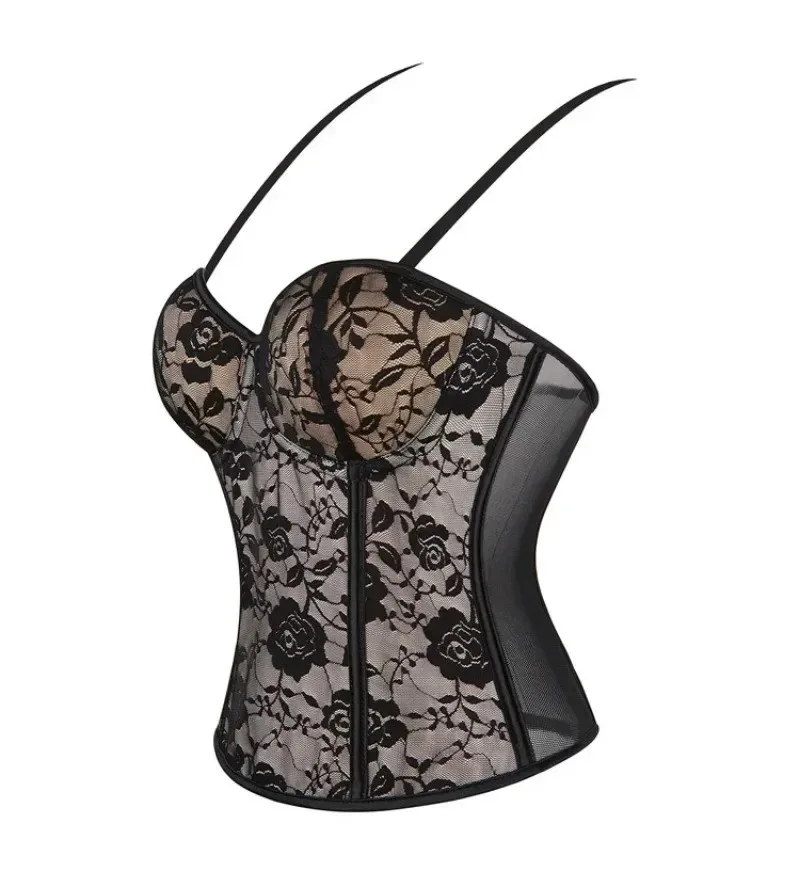

Женский прозрачный сексуальный корсет с регулируемыми бретелями, корректирующее белье, кружевные подтяжки, нижнее белье с