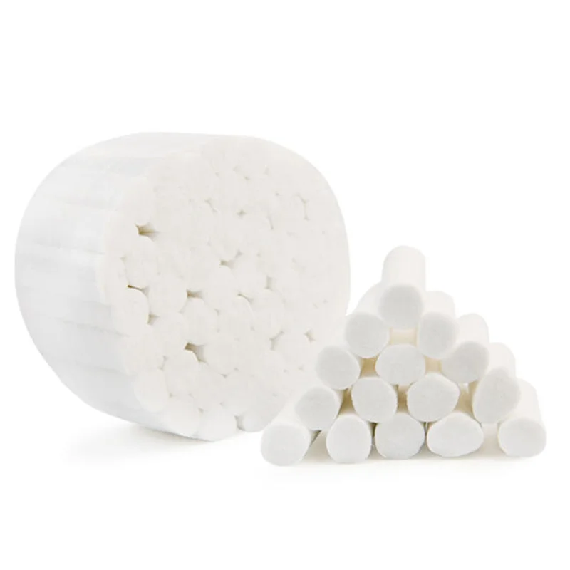 50/100/1000pcs Disposable Cotton Rolls Dental Medical Surgical Tooth Gem High-purity Cotton Roll Teeth Whitening Embroidery Tool