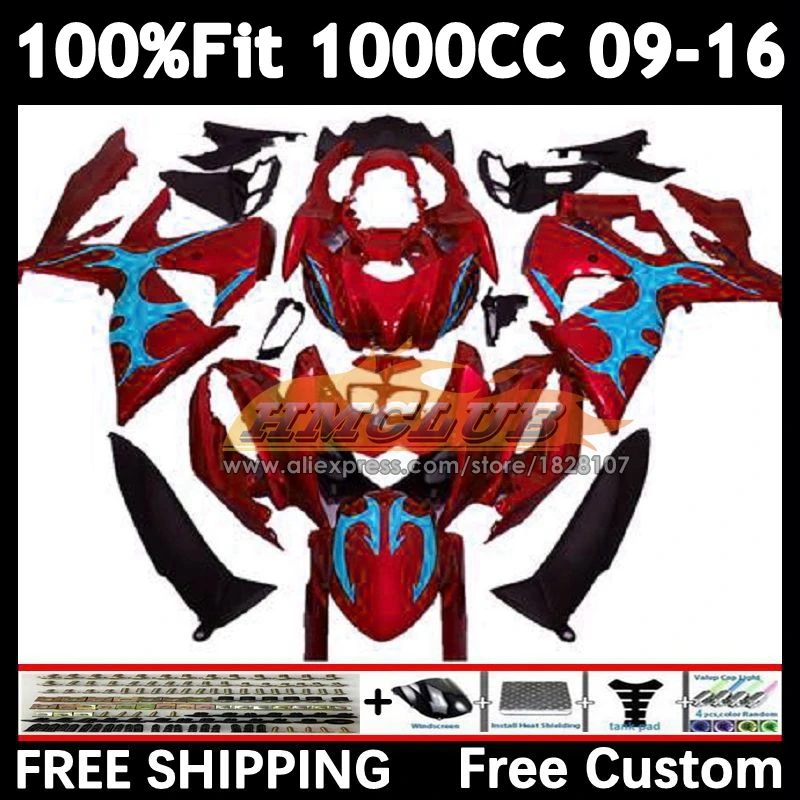 Injection Body For SUZUKI GSXR-1000 K9 1000CC 09 10 11 12 31No.202 red glossy GSXR 1000 CC GSXR1000 2013 2014 2015 2016 Fairing