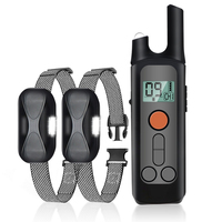 1000m Remote Control Electric Dog Training Collar Waterproof Rechargeable with LCD Display Universal Size Shock Vibration Sound