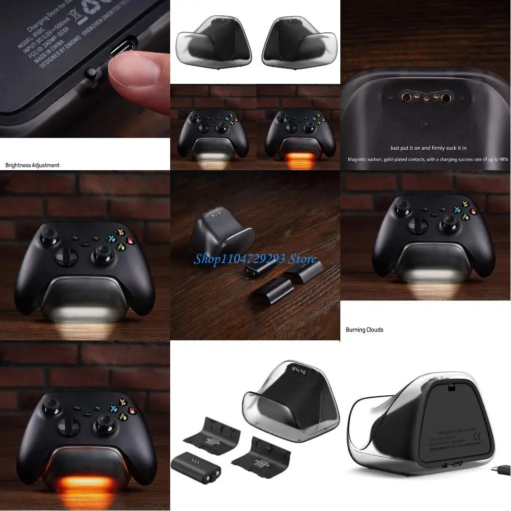 

Y2GD Dock & Battery set Wireless Base Stand Single Handle Charging Dock with Battery