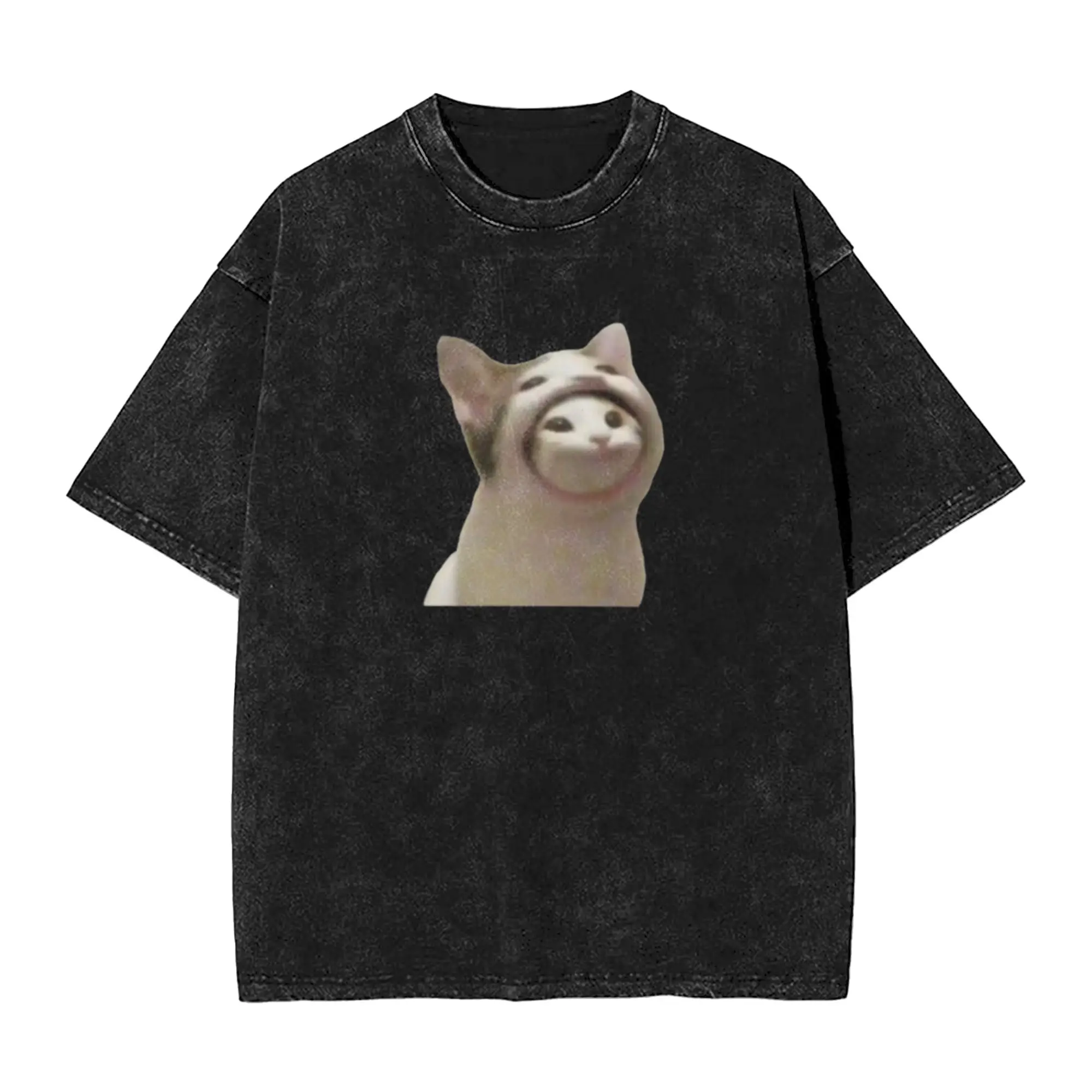 Pop Cat Meme T-Shirt Mask Hoodie Unique Cool A Vintage Oversized Cotton Unisex T-Shirts