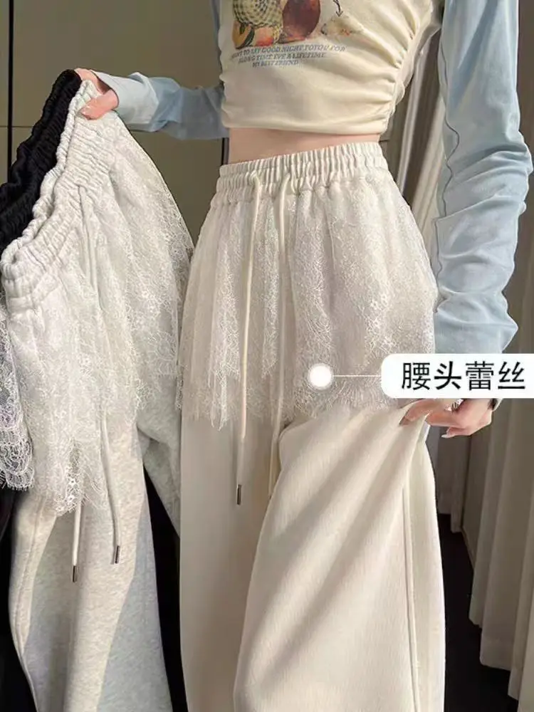 Calças de perna larga para mulher capri feminino outono lona carga multi-bolsos ao ar livre utilitário durável resistente ao desgaste detalhe de secagem rápida