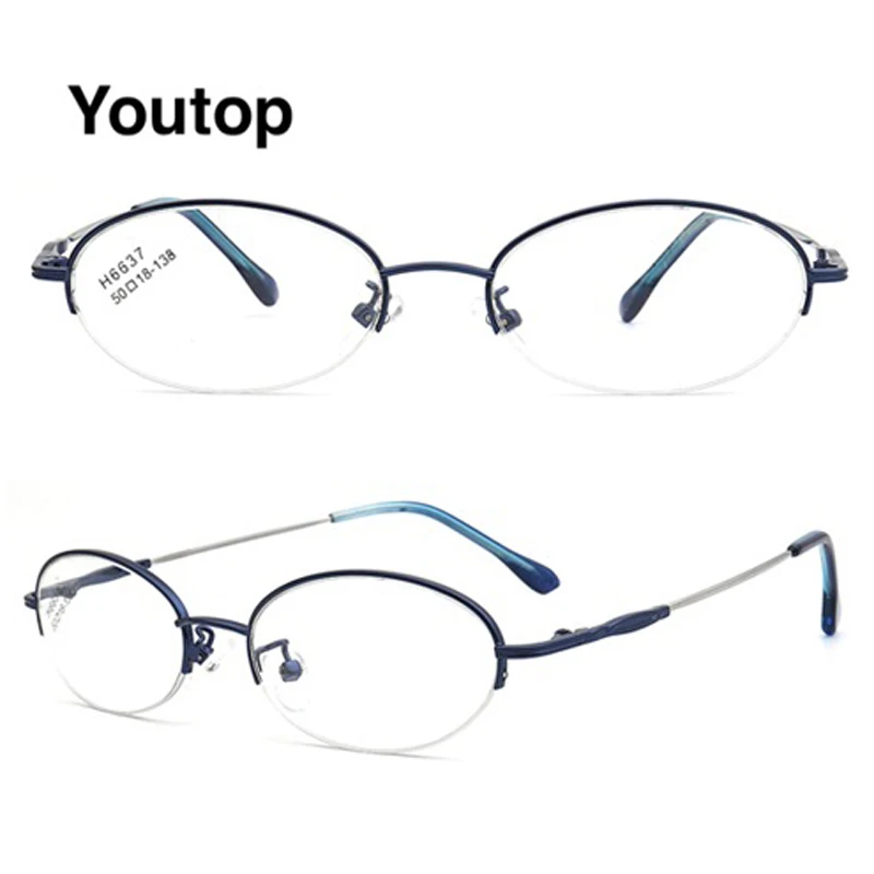 

Trendy Metal Half Rim Eyeglasses Frame Men Bendable Prescription Glasses Women Oval Optical Spectacles Semi-rimless Eyewear Pink