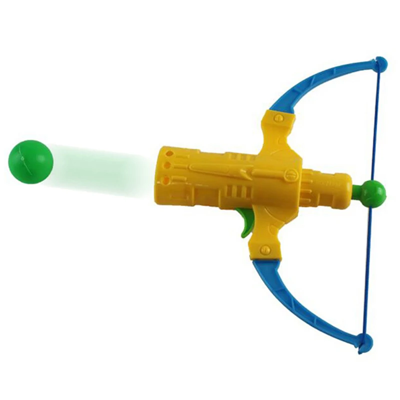 Outdoor Sports Table Tennis Gun Plastic Ball Slingshot Game Random Color Shooting Toy Arrow Style Bow Archery For Children Gifts