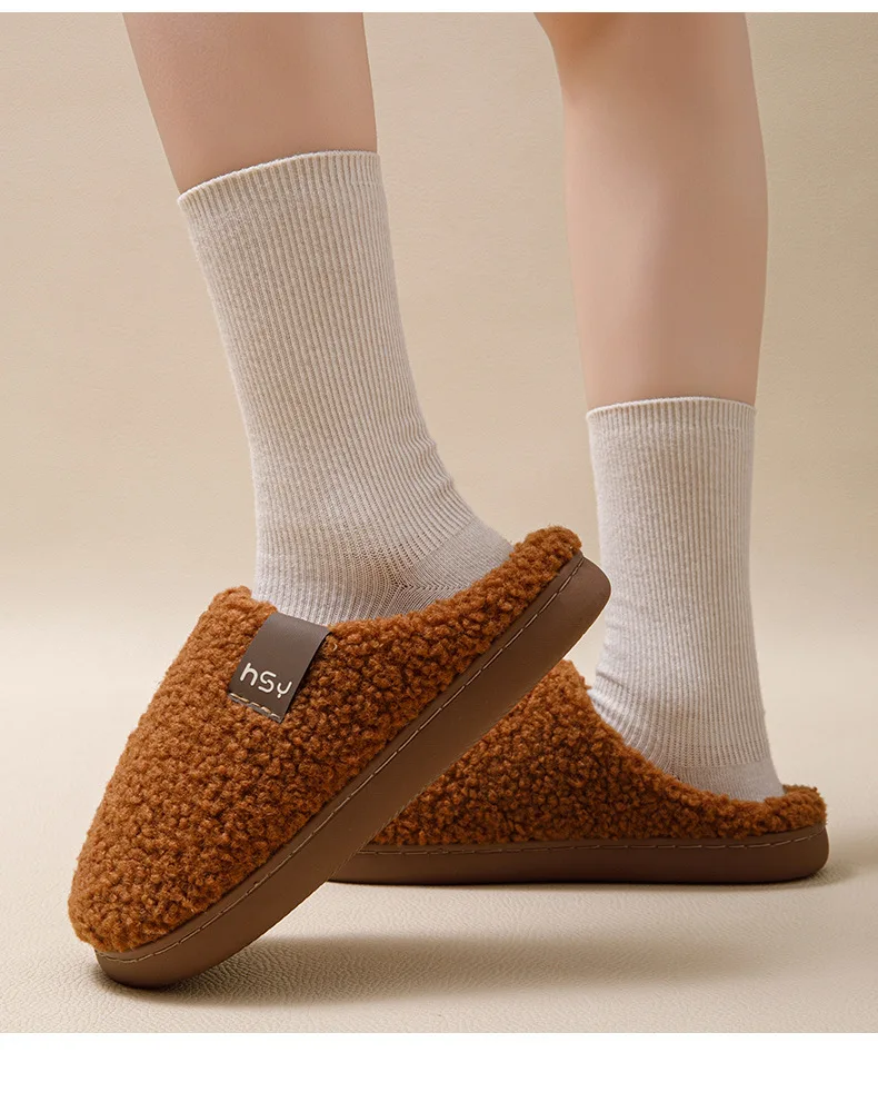 2026 Gemütliche Plüsch-Hausschuhe für Damen, Warme Rutschfeste Indoor-Schuhe, Plüschfleece-Futter & Weiche Sohle für Komfort zu Hause im Winter – Detail 14
