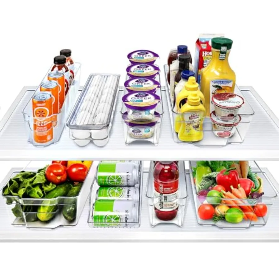 

Fridge Organizer Bins Set of 8 Refrigerator Organizers and Storage Containers Stackable Freezer Bins and House Essentials for N