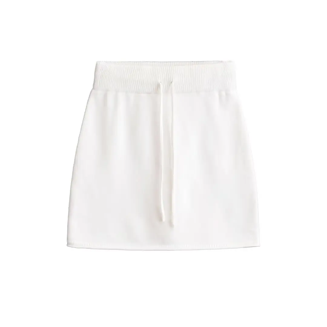 

Эластичная трикотажная юбка с высокой талией в американском стиле ретро, женская весенняя универсальная утягивающая сексуальная юбка ort