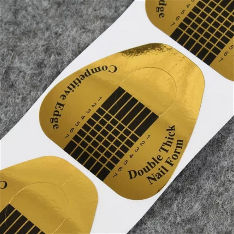 100/200/500PCS French Nail Form Tips Gel UV acrilico Estensione Curl Guide Adesivi Stampo artistico per manicure acrilica