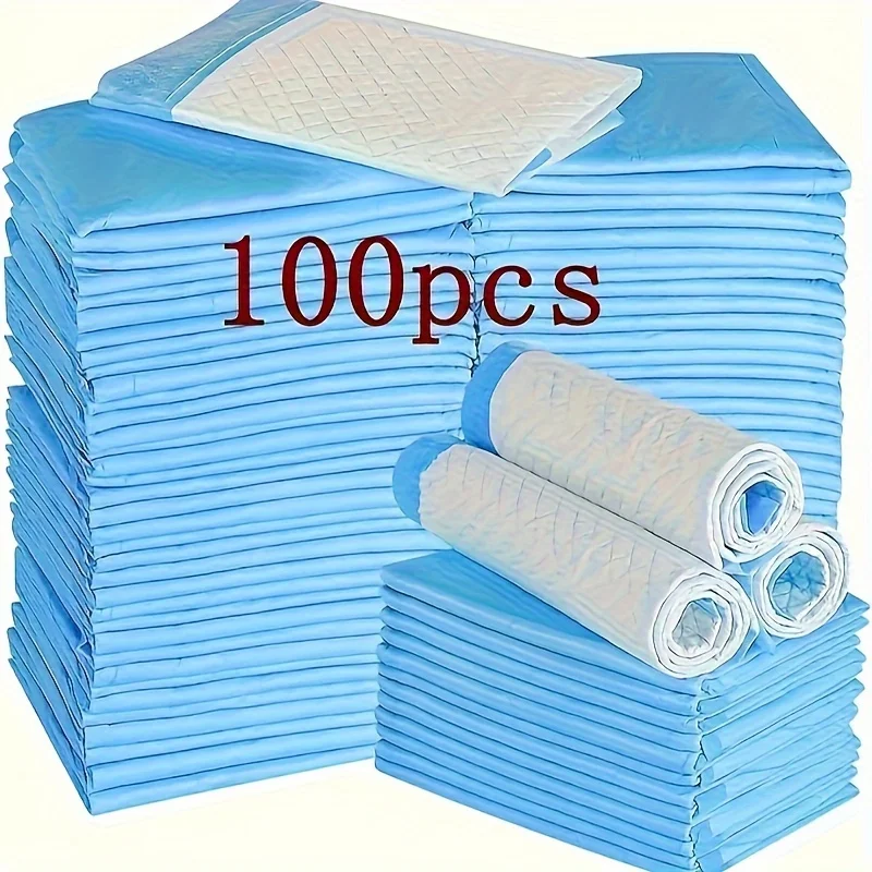 100Pc 17.2In*12.99In Premium Disposable Dog Training Pads-Super Absorbent,Blue,Leakproof,Ideal for Pet Owners and Trainers