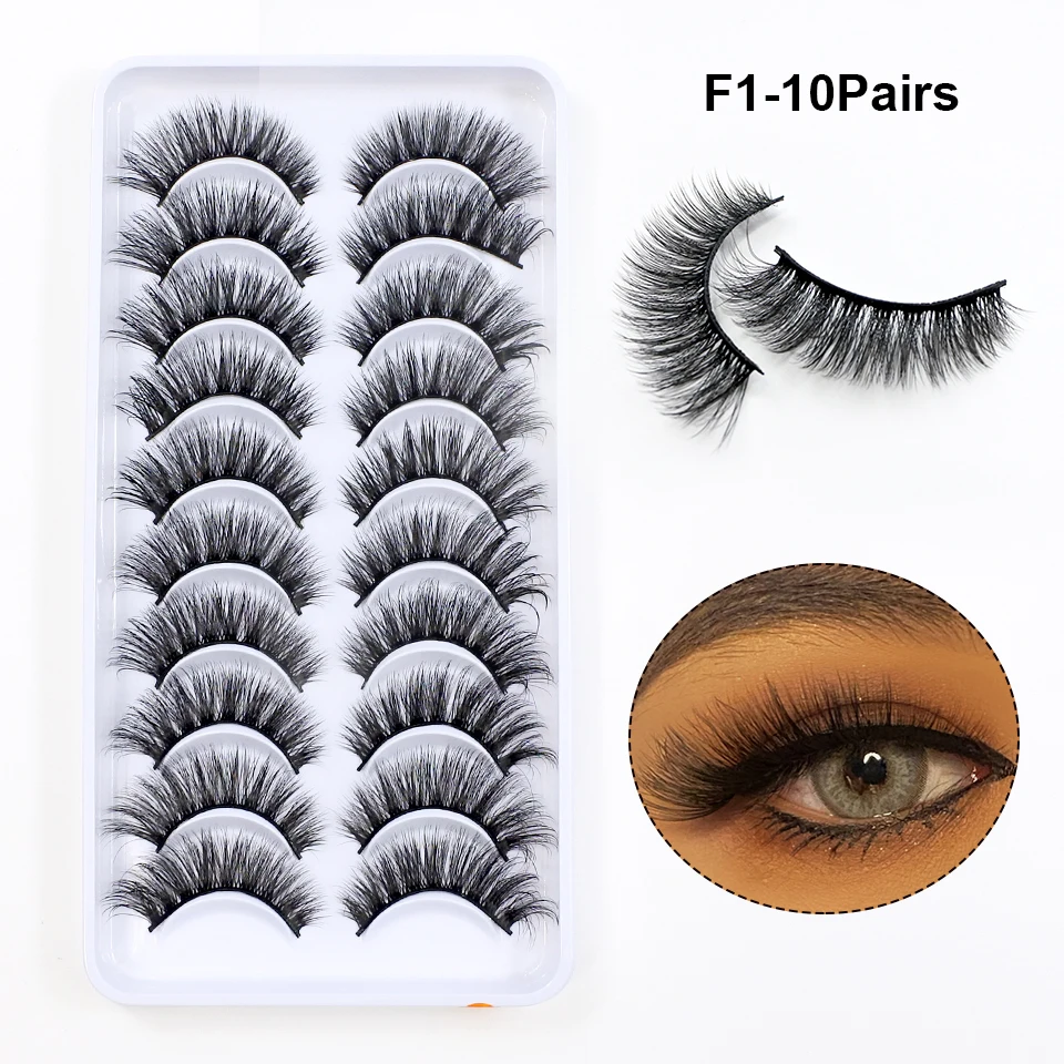 Handmade Natural Look Cílios, Wispy Lashes, Frete Grátis, 10 Pares, Suprimentos, Dropshipping