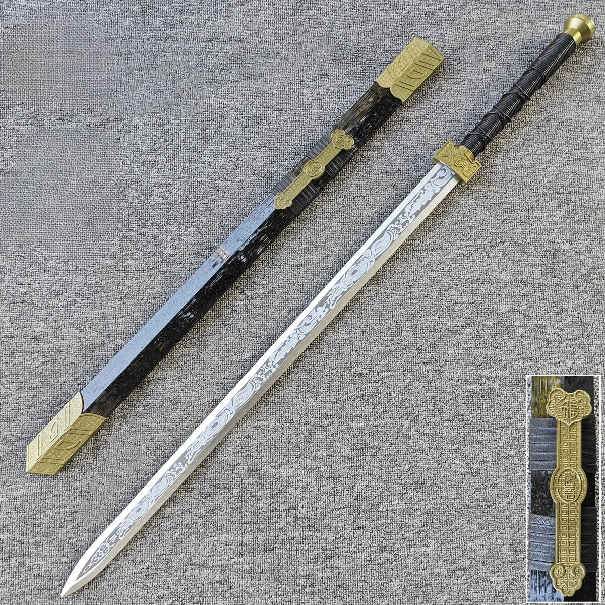 Wooden Sword, Town House Knife with Sheath, Martial Arts Props