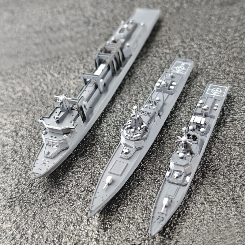 

1Set 1/2000 Scale Type 055 052D 901 Navy Navigation Fleet Model Simulation Destroyer Supply Ship Finished Product DIY Display