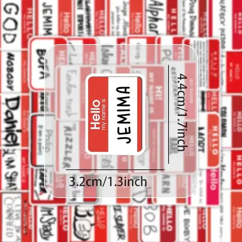 10/50 st Hej Mitt Namn Är Graffiti Klistermärken Söt Nostalgi Laptop Bagage Estetiska Dekaler DIY Notebook Telefon Gitarr Barnpresenter 10 best sales Mitt namn är ett klistermärke - №5