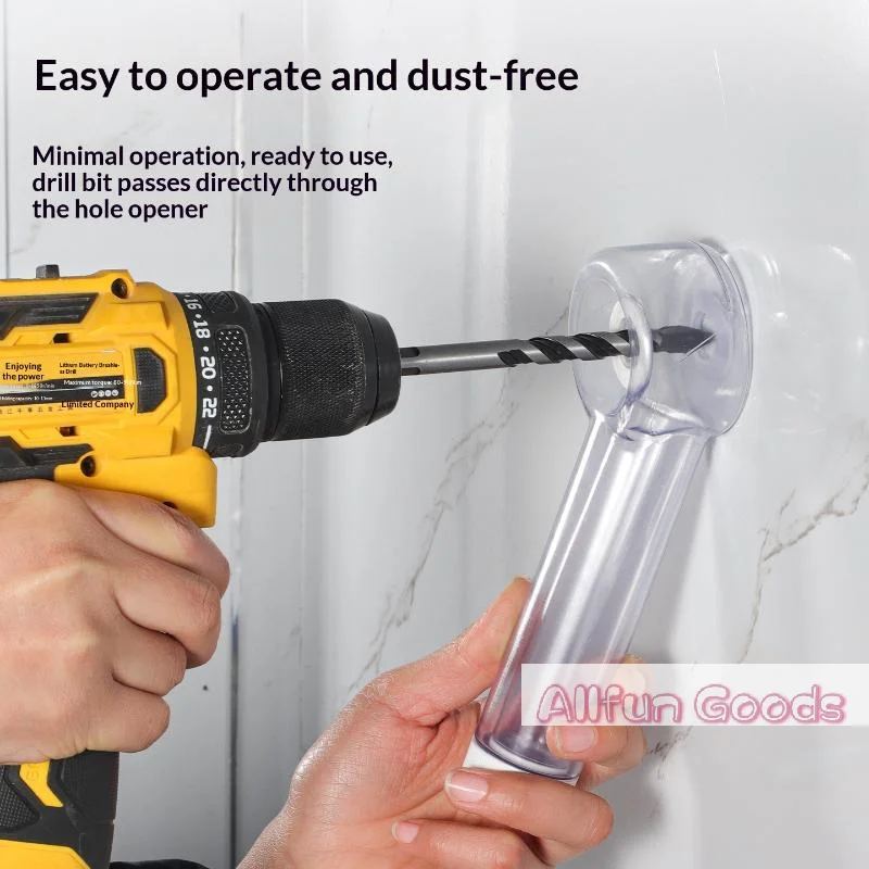 1Pc Sealed Dust Containment System Power Drill Dust Cover With Integrated Drill Bit Storage Case For Clean & Safe Drilling