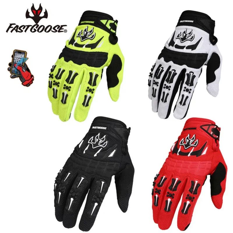 FASTGOOSE Breatheable Motorcycle Motocross MX Gloves Downhill Mountain Bike DH MTB Motorbike Racing Rider Summer Offroad Luvas