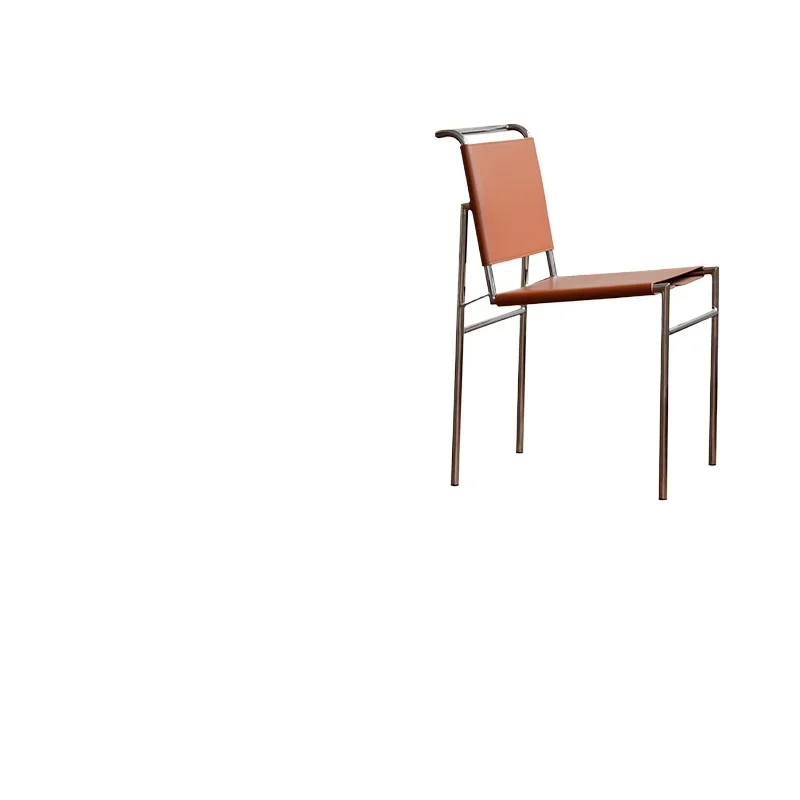 

Household living room dining table and chairs, Bauhaus stainless steel chairs
