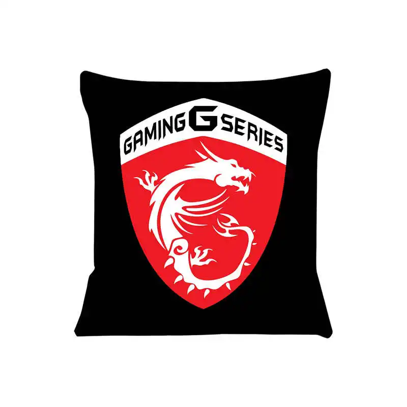 Msi Gaming Cushion Cover for Sofa Pillow Case Cover Seat Car Throw Pillowcase 45X45cm For Home Decorative SJ-770