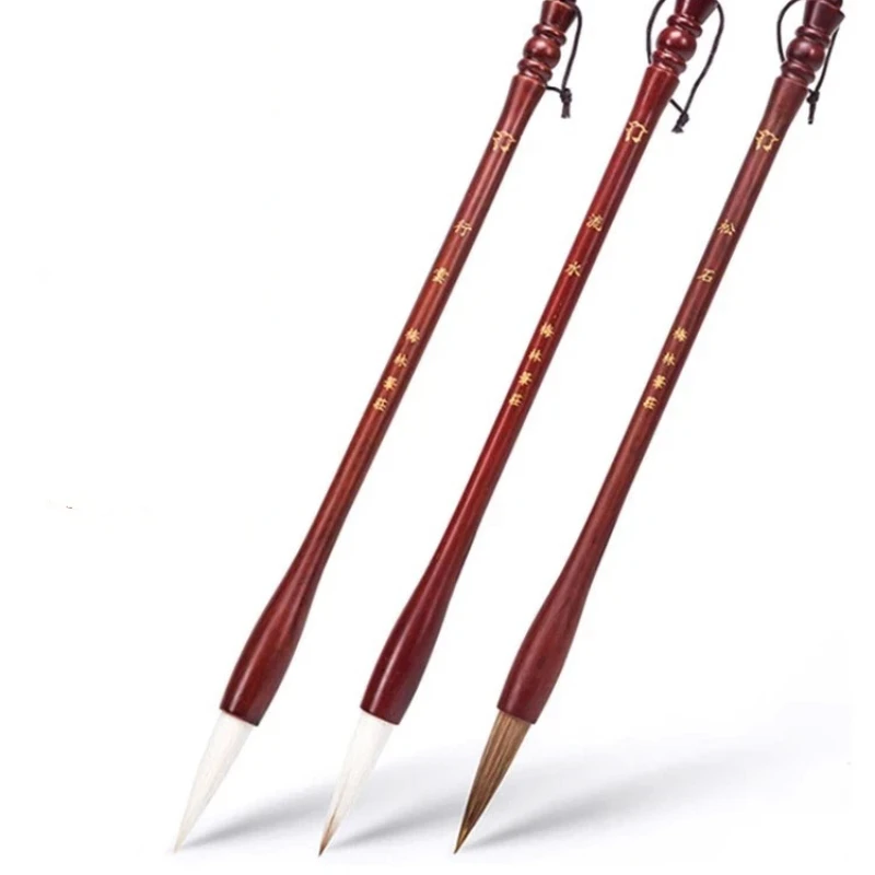 

Набор кистей для китайского письма с шерстяными волосами ласки, обычная официальная кисть для каллиграфии, чернила, акварельная кисть для рисования Tinta China