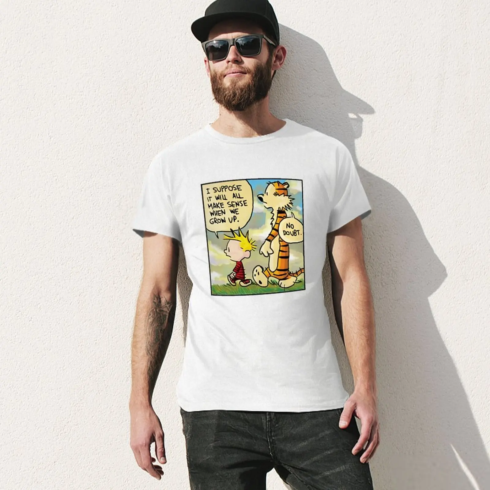 T-shirt gráfica vintage para homens, tudo fará sentido quando crescermos, roupas vintage