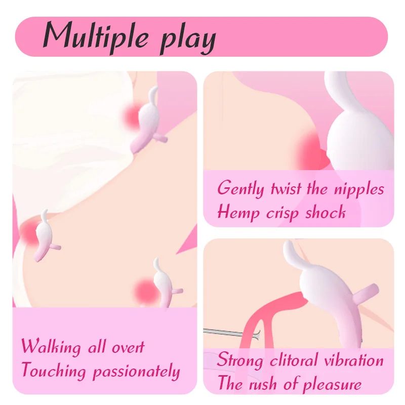 Ring Vibrator for Women 8 Modes Electric G-spot Clitoris Nipple Stimulater Innovative Touch Skin Buttons Female Sex Toys