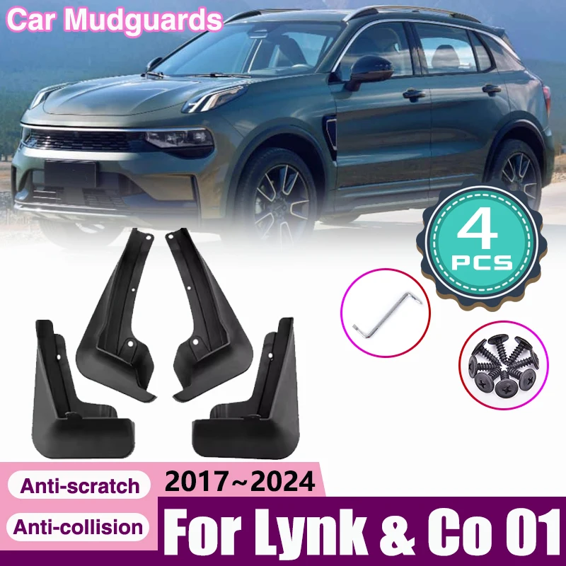 Car Mudguards For Lynk & Co 01 Accessories CX11 2017 2018~2024 Auto Front Rear Mud Fender Spslash Guards Flap Mudflap Accesories