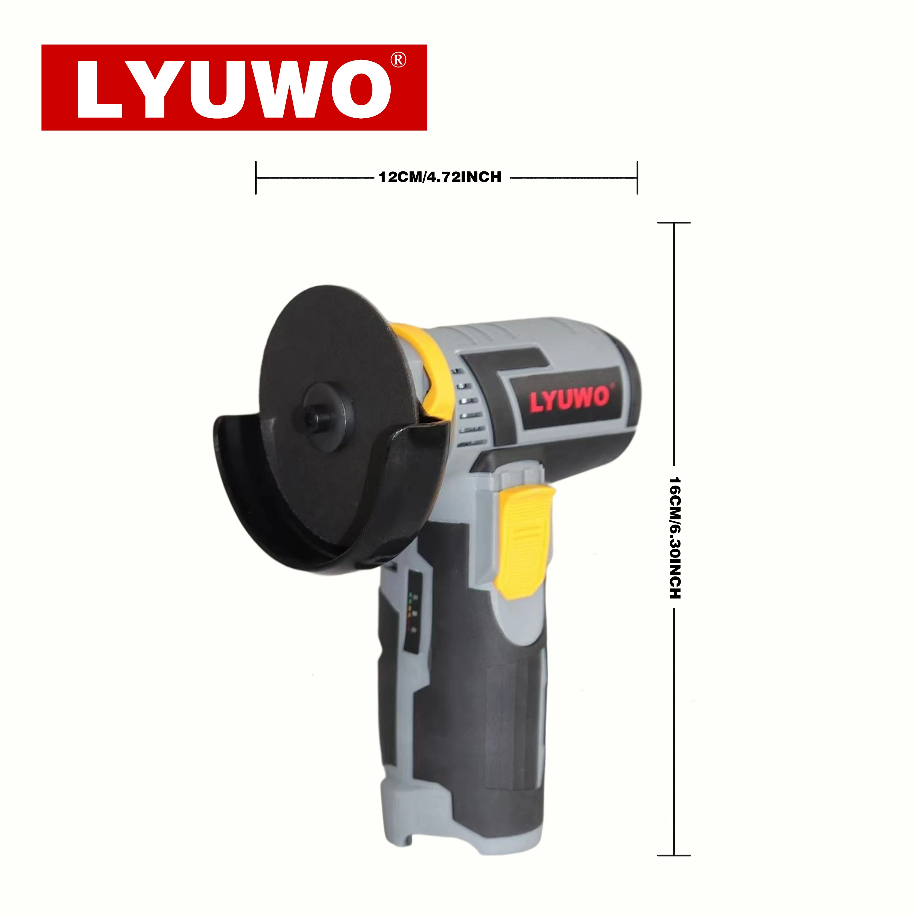 LYUWO Mini Angle Grinder Mini Household Rechargeable Cutting Machine Polishing Machine Electric Hand Grinder Polishing MachineUS