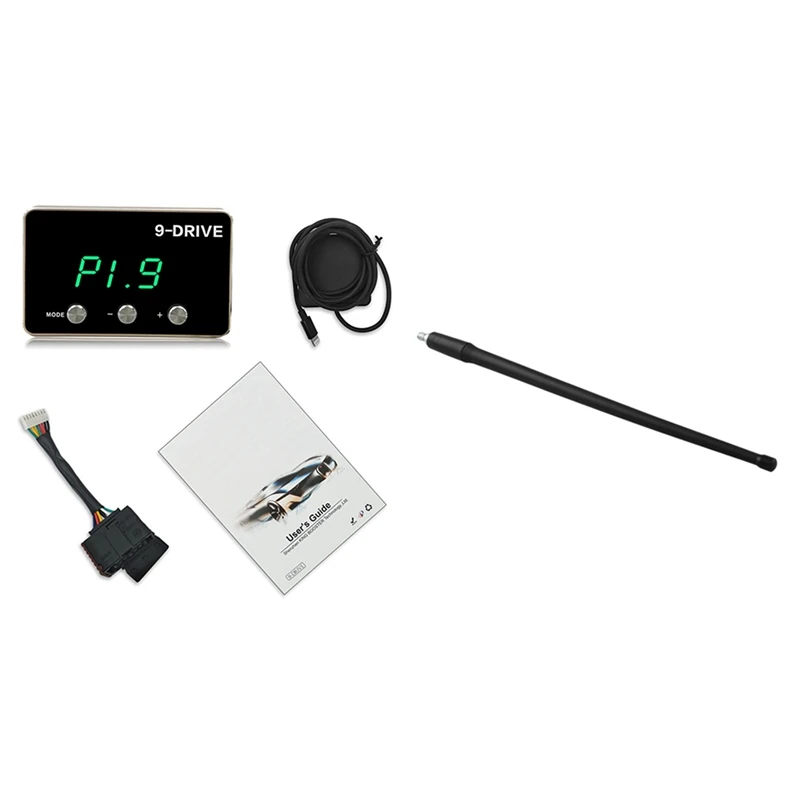 1Pcs 13 Inch Auto Car Radio FM Antenna & 1Pcs Electronic Throttle Controller 9 MODE Pedal Accelerator Fuel-Efficient