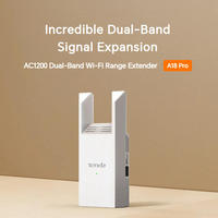 Tenda A18 Por WiFi5 Extender Booster Range 2.4Ghz/ 5GHz Dual Band Wi-Fi Signal with Gigabit Ethernet Port AP Mode WPS Easy Setup