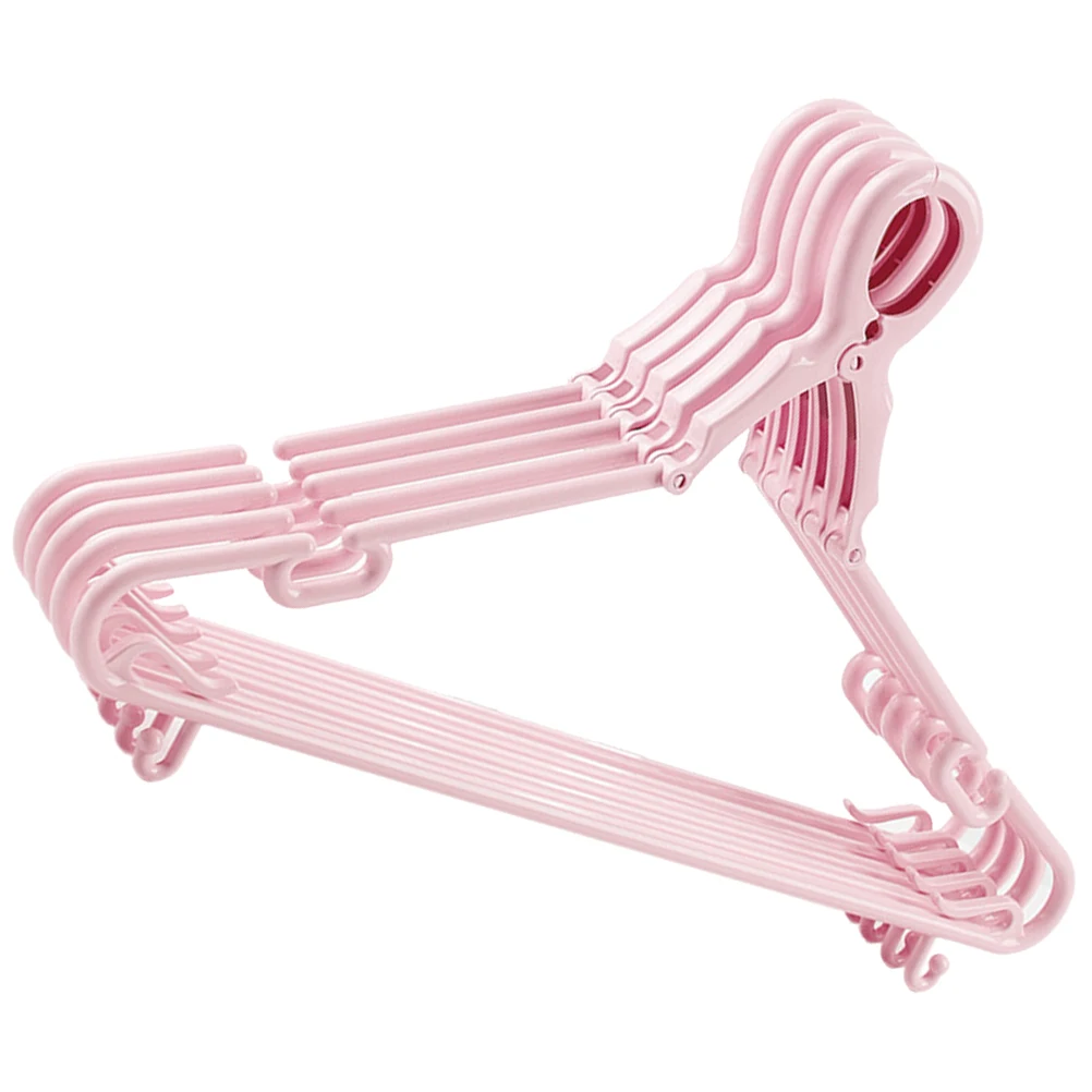 

5 Packs Windproof Plastic Hangers Thickened Design Heavy Duty Clothes Hanger with Clamp Structure Suitable for Towels