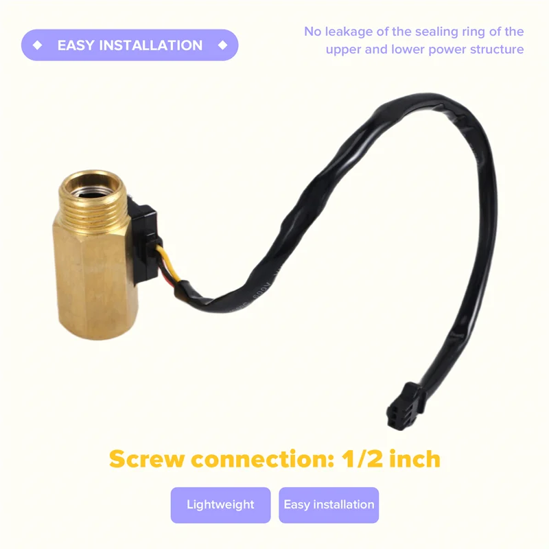Exquisite-G1/2 Inch Water Flow Hall Sensor Switch Flow Meter For Industrial Turbine Flowmeter Water Flow Sensor YF-B2