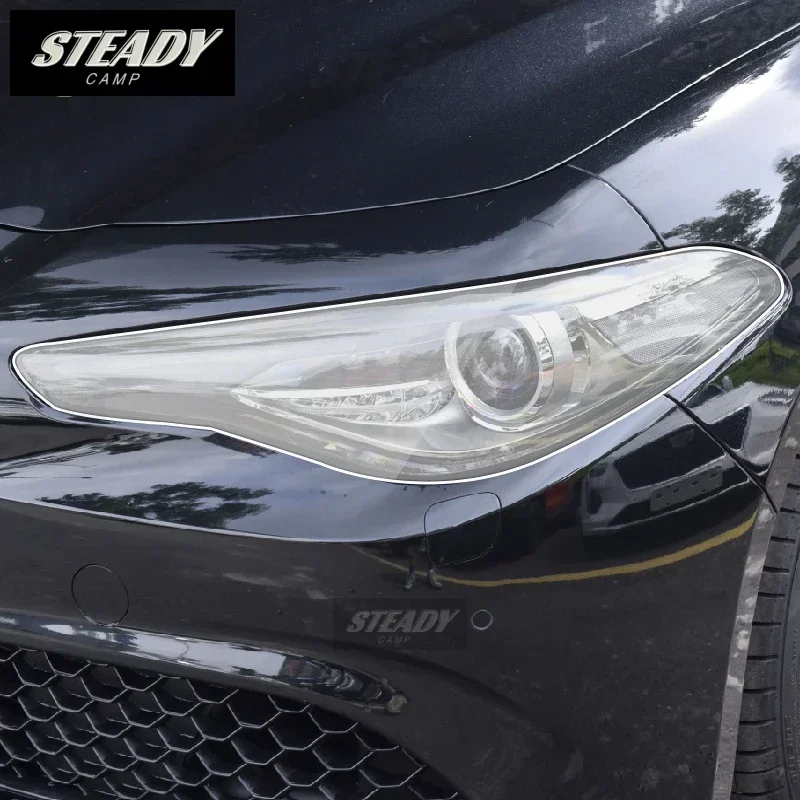 

For Alfa Romeo Giulia 2017-2022 2023 Car Exterior Headlight Anti-scratch TPU Protective Film Anti-scratch Repair Accessories