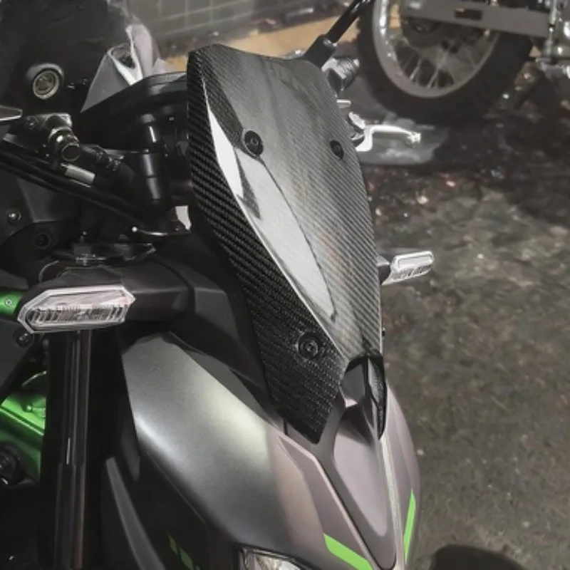 

For Kawasaki Z900 2025 New Style Water Transfer Carbon Fiber Wind Deflector Motorcycle Modification Accessories
