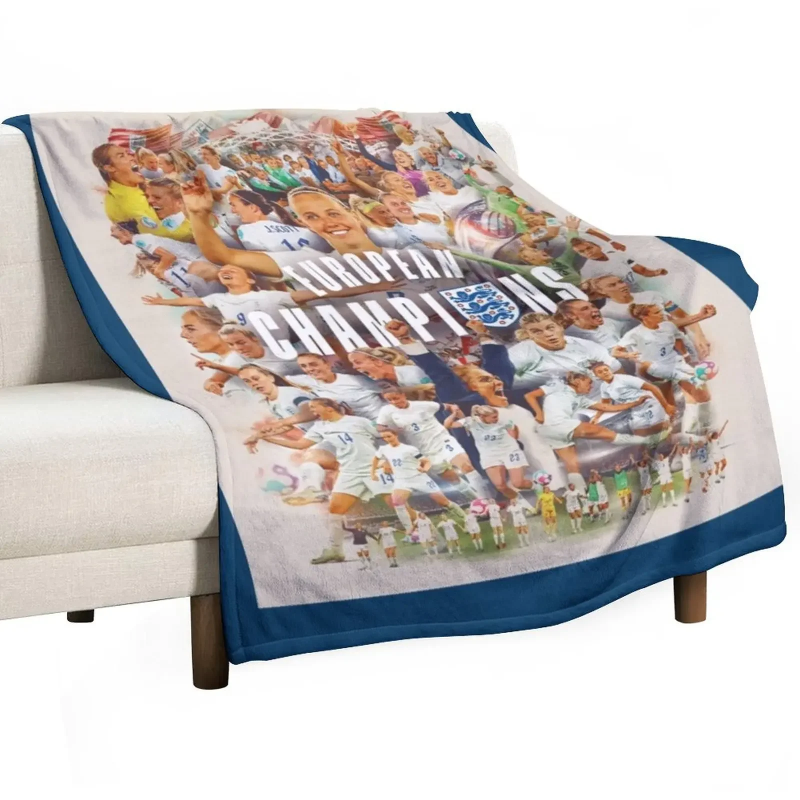 Lionesses England European Champions Throw Blanket Bed linens Thins Luxury Brand Blankets