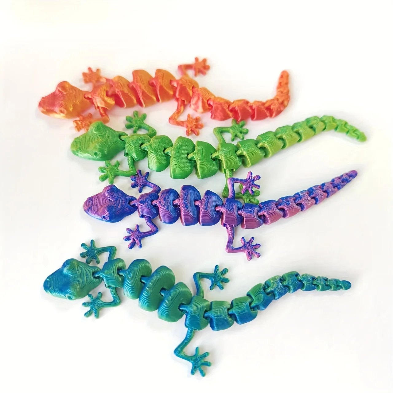 30 قطعة ثلاثية الأبعاد مطبوعة سحلية صغيرة التماثيل ألعاب حيوانات المفاصل الإبداعية المنقولة الاطفال هدية مشهد المنزل الديكور محاكاة #2