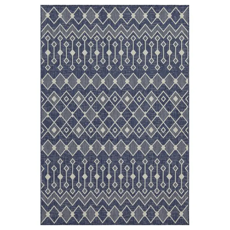 

Indoor Outdoor Area Rug 5 ft 3 in x 7 ft 3 in Blue