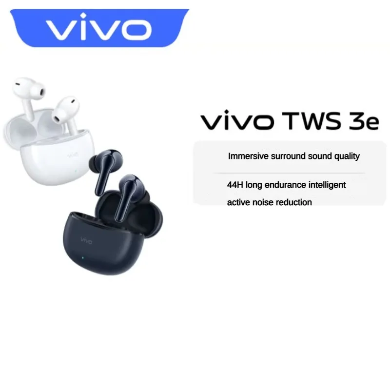 vivo TWS 3e True Wireless Earbuds | Immersive Surround Sound, 42H Long Battery Life, Intelligent Active Noise Cancellation