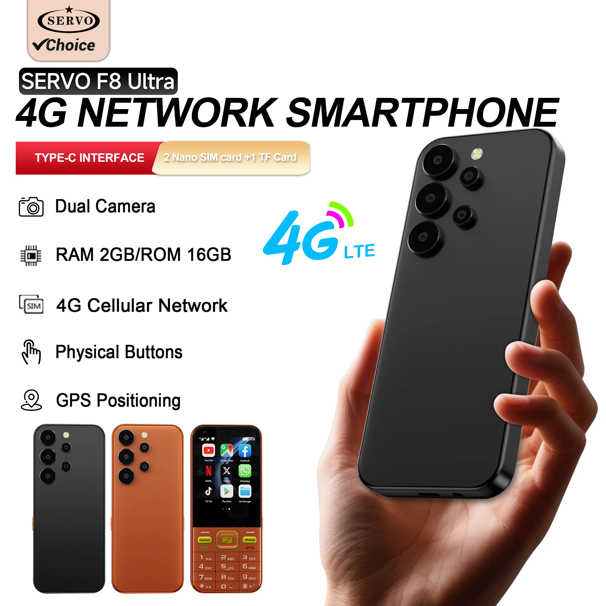 SERVO F8 Ultra Keyboard Android Smartphone 2.8