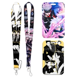 Gojo Satoru Credential Holder Japanese Anime Lanyard Neck Strap for Key ID Card Phone Straps Badge Holder Keyrings Accessories