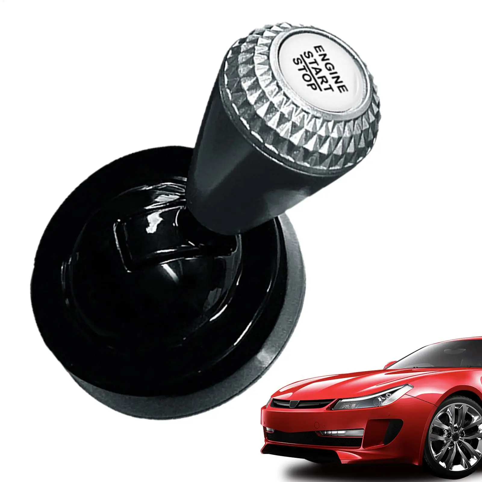

One Key Start Button Metal Decorative Sticker Knob Joystick Ignition Switchs Self-Adhesive Car Joystick Push Start Button Cover
