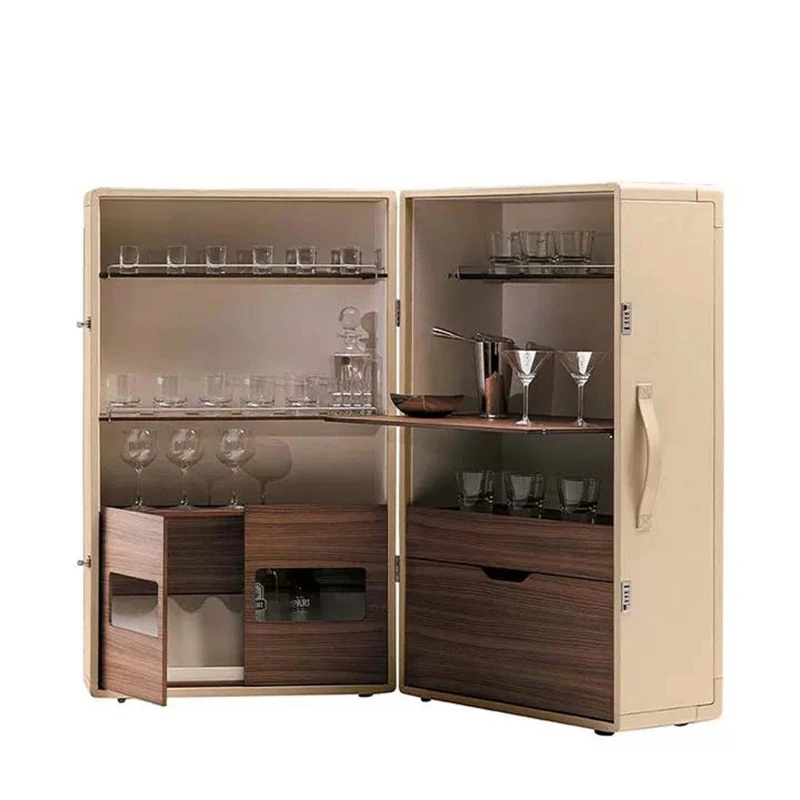 Solid wood dining side cabinet modern fashion home art butterfly decorative cabinet